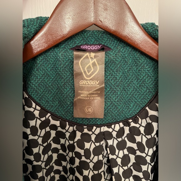 Wool Blend Trench Tweed Dress Coat - Picture 6 of 9